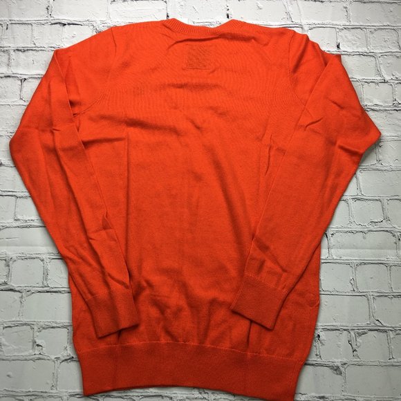 ABERCROMBIE FITCH Girls XL V-Neck Orange Sweater - Picture 3 of 8